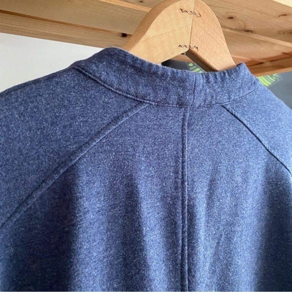 Soft Surroundings Navy Blue Kajal Full Zipper Sweatshirt Jacket Large - Picture 7 of 13